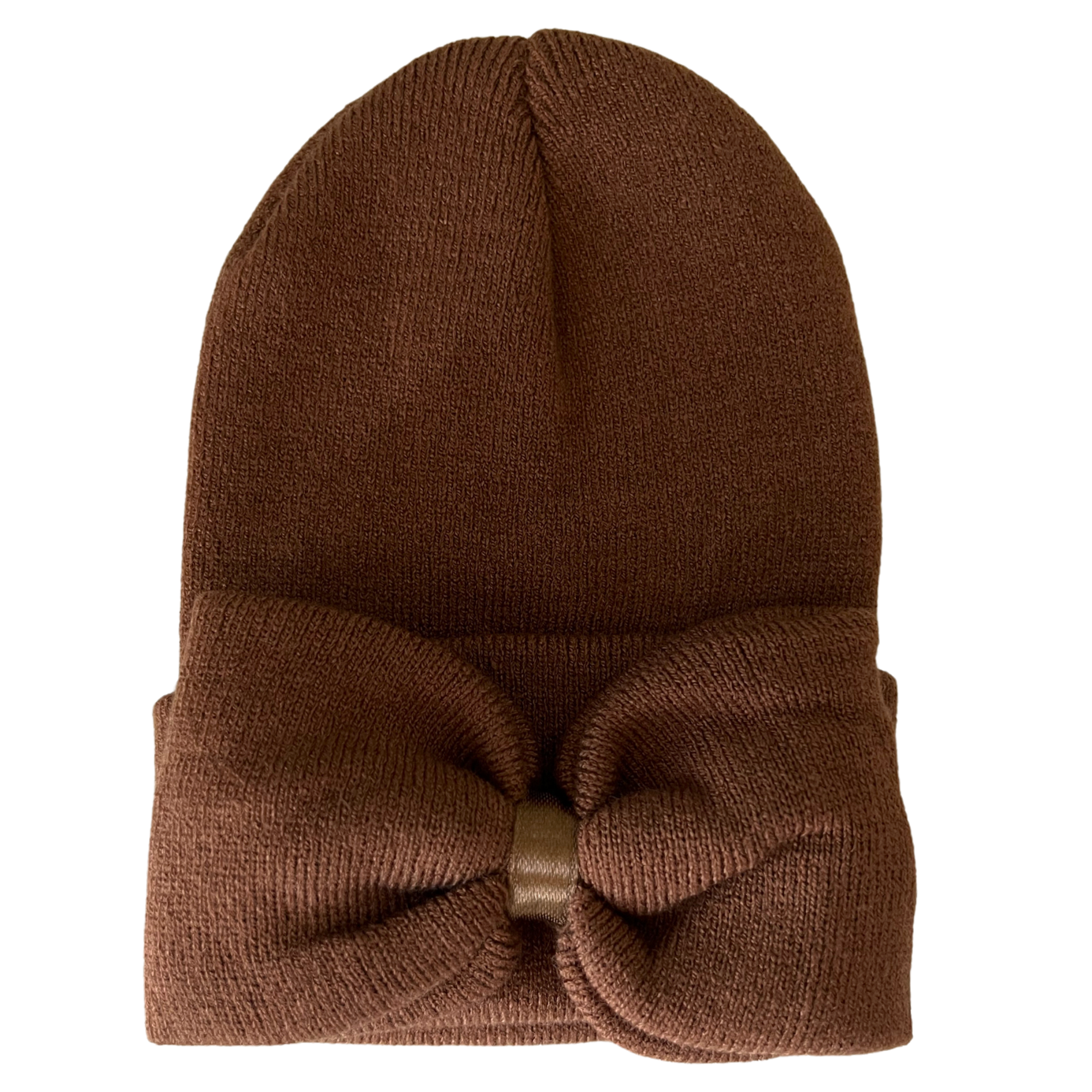 Sandalwood Baby hat with bow - organic cotton newborn beanie