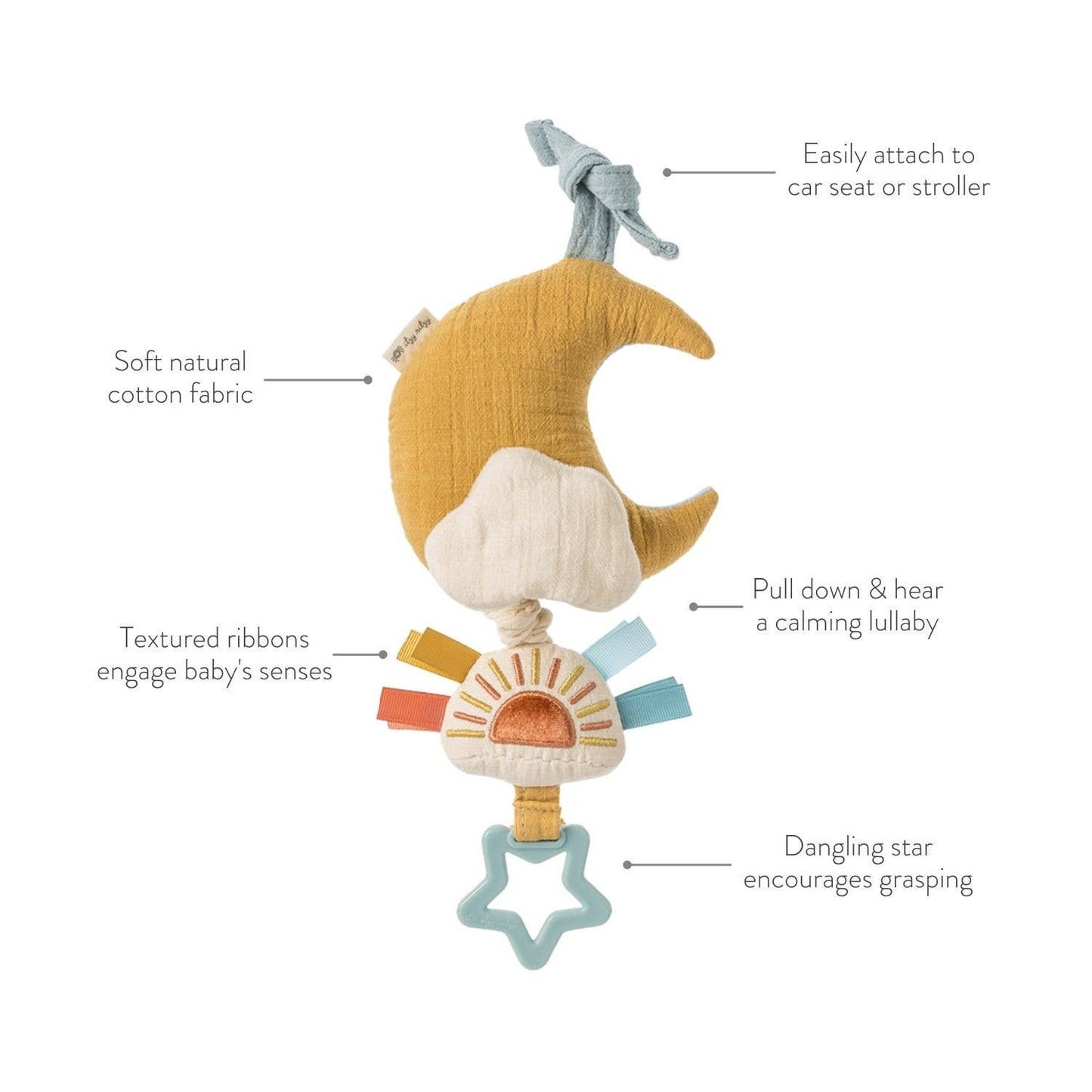 Musical stroller toy - soft cloud and Sun baby gift