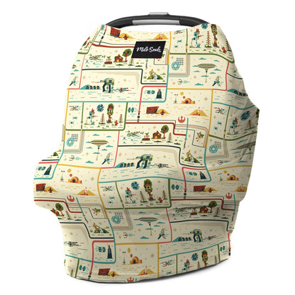 Star wars baby car seat cover - starry map design